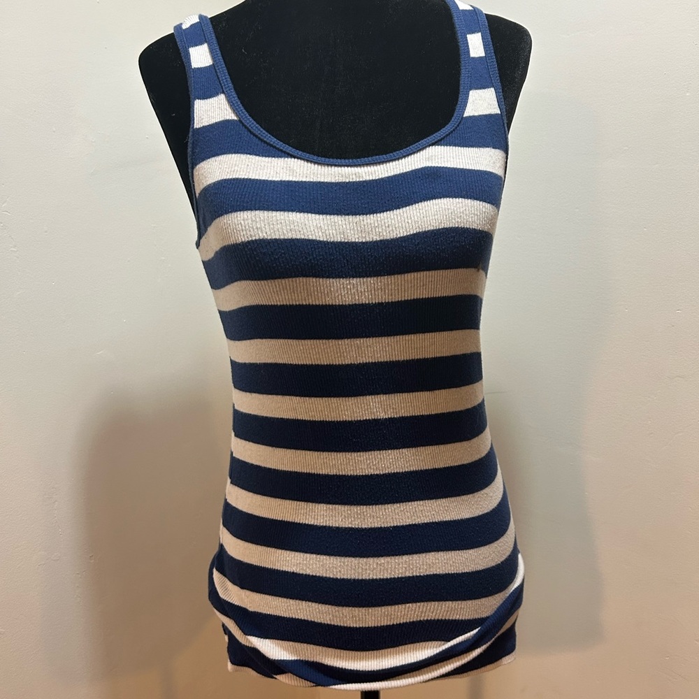 Striped Blue and White Tank Top